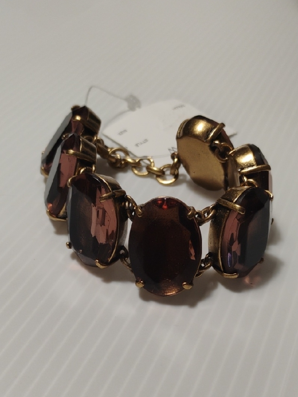 J. Crew Smokey Purple Faceted Bracelet New With Tags